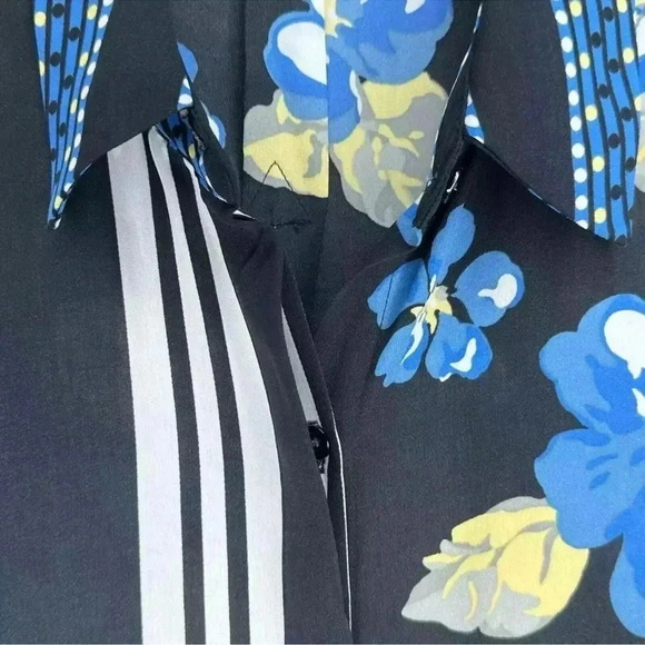 Lands’ End Blue Yellow Floral Long Sleeve Button Down Shirt Dress Size 6 Small - Picture 4 of 7